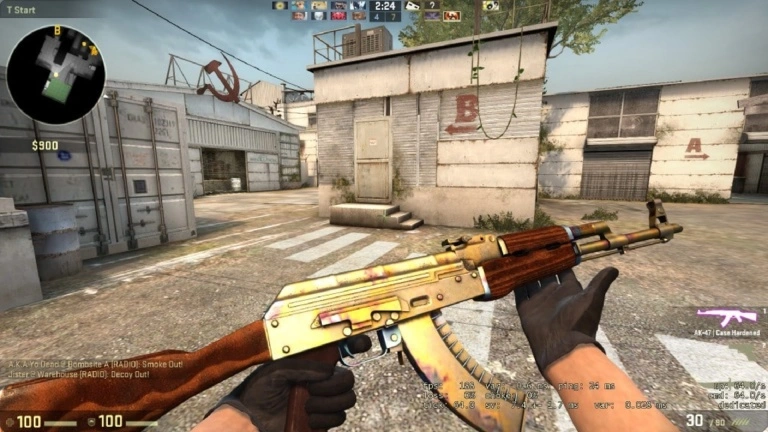 This is a nice example of the Gold Pattern on the AK
